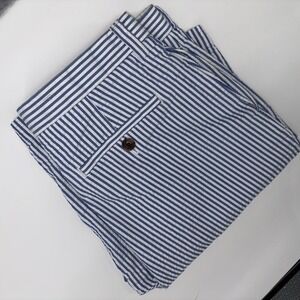 Brooks Brothers Fleece Boy's Casual Shorts Blue Striped Seersucker 16 Large